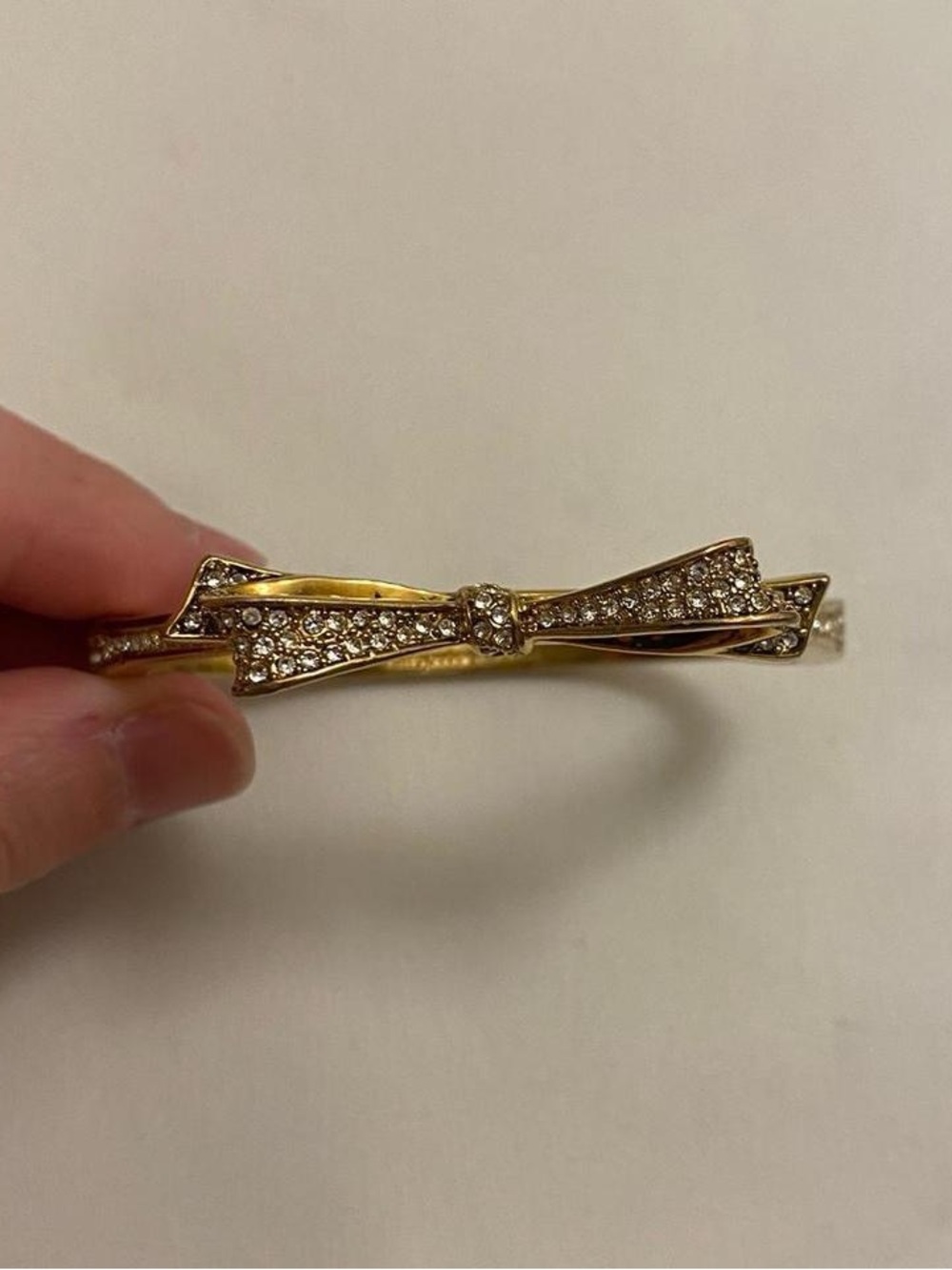 kate spade Gold Bow Bracelet with Crystal Accents